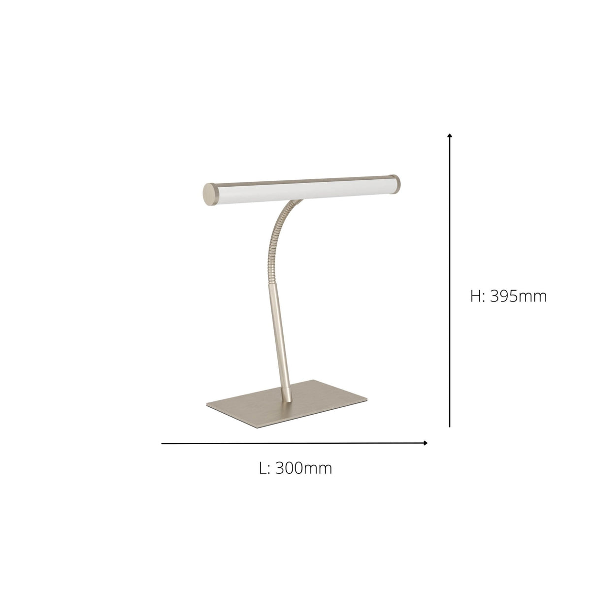 Riccione LED Tuneable White Desk Lamp in Matt Nickel
