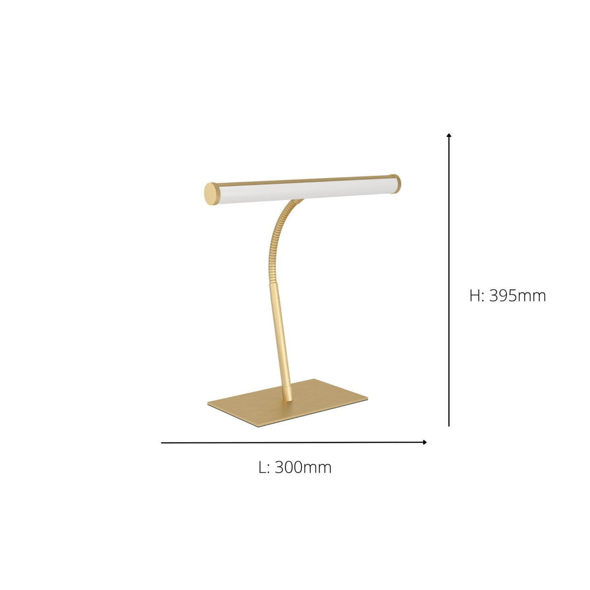Riccione LED Tuneable White Desk Lamp in Brushed Brass