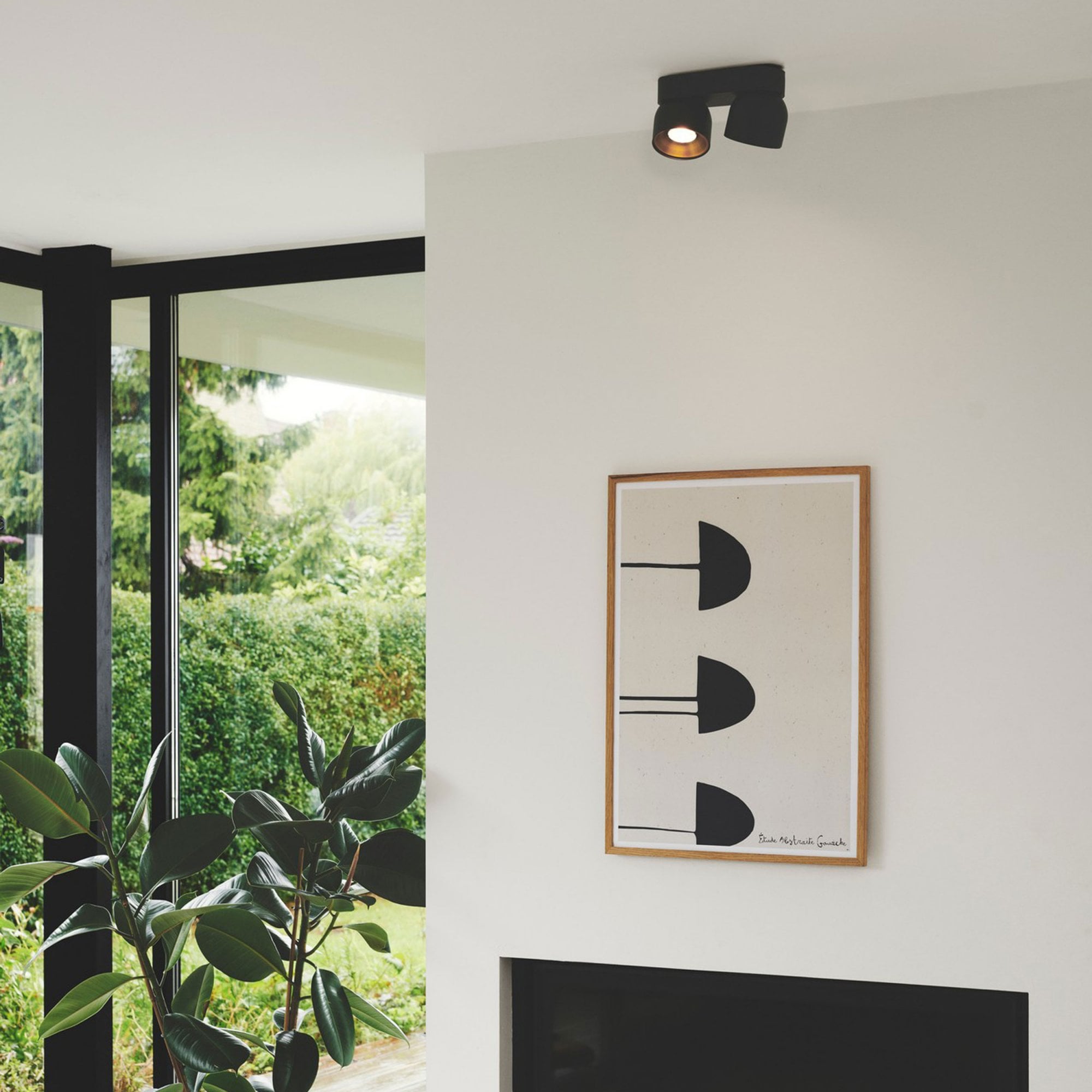 Nordlux Pitcher Surface Mounted Adjustable Twin Downlight In Black ...