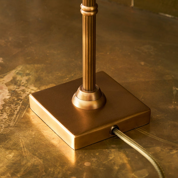 Kelmscot Table Lamp in Antique Brass