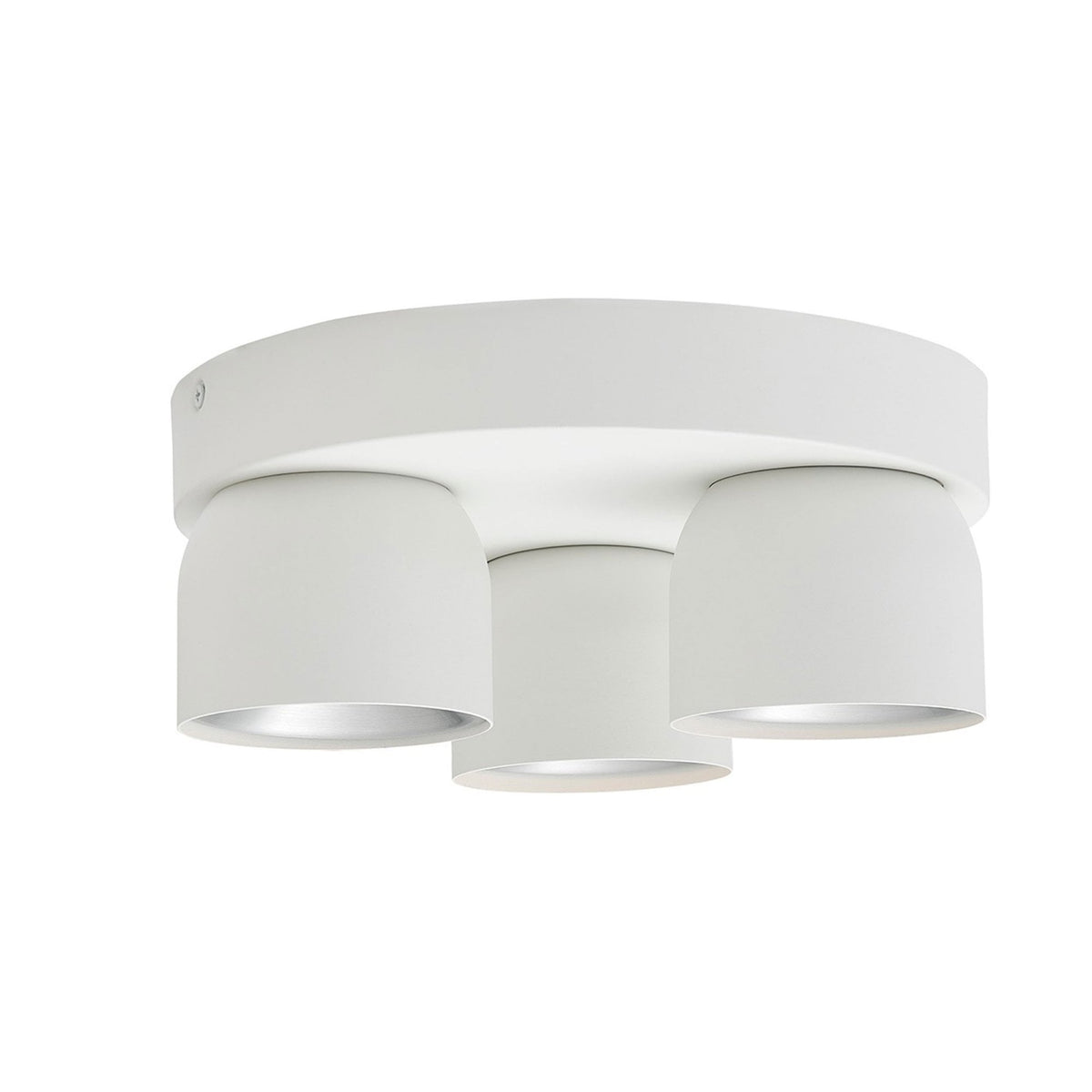 Pitcher Adjustable Triple Round Ceiling Light In White