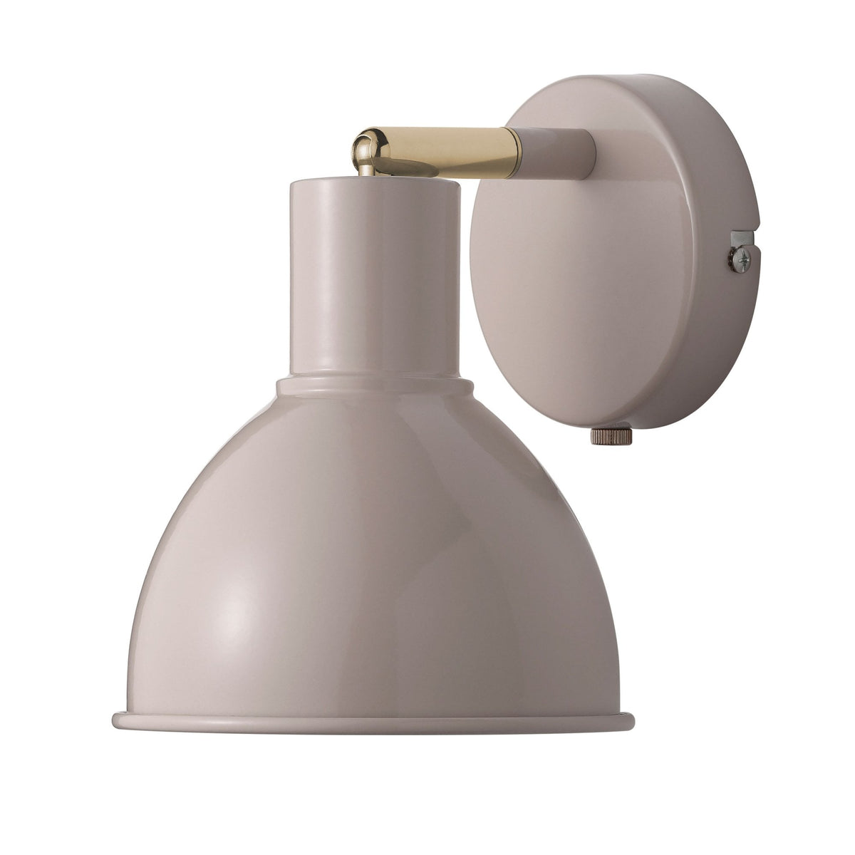 Pop Plugged Wall Light In Beige with Brass Detail