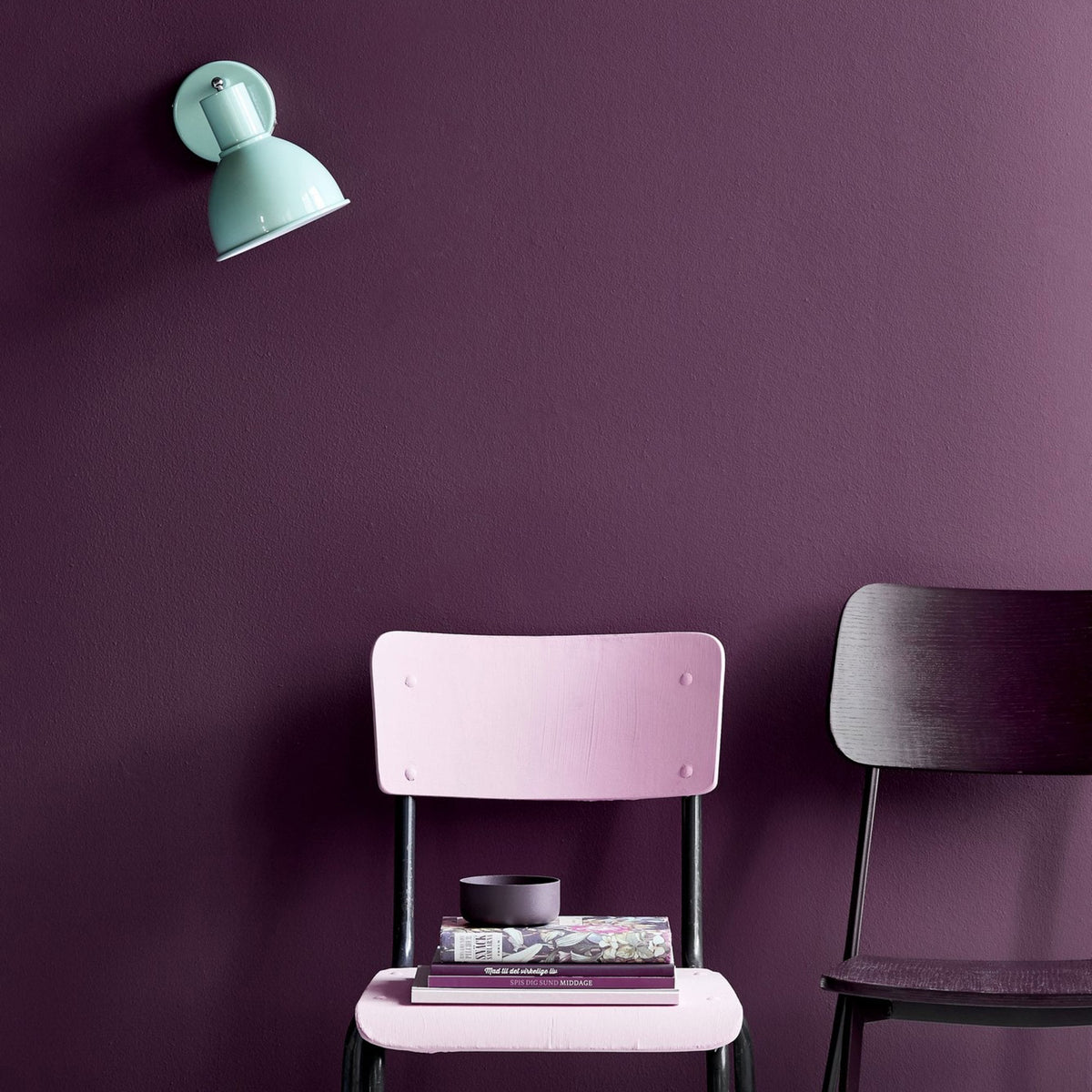 Pop Plugged Wall Light In White with Chrome Detail