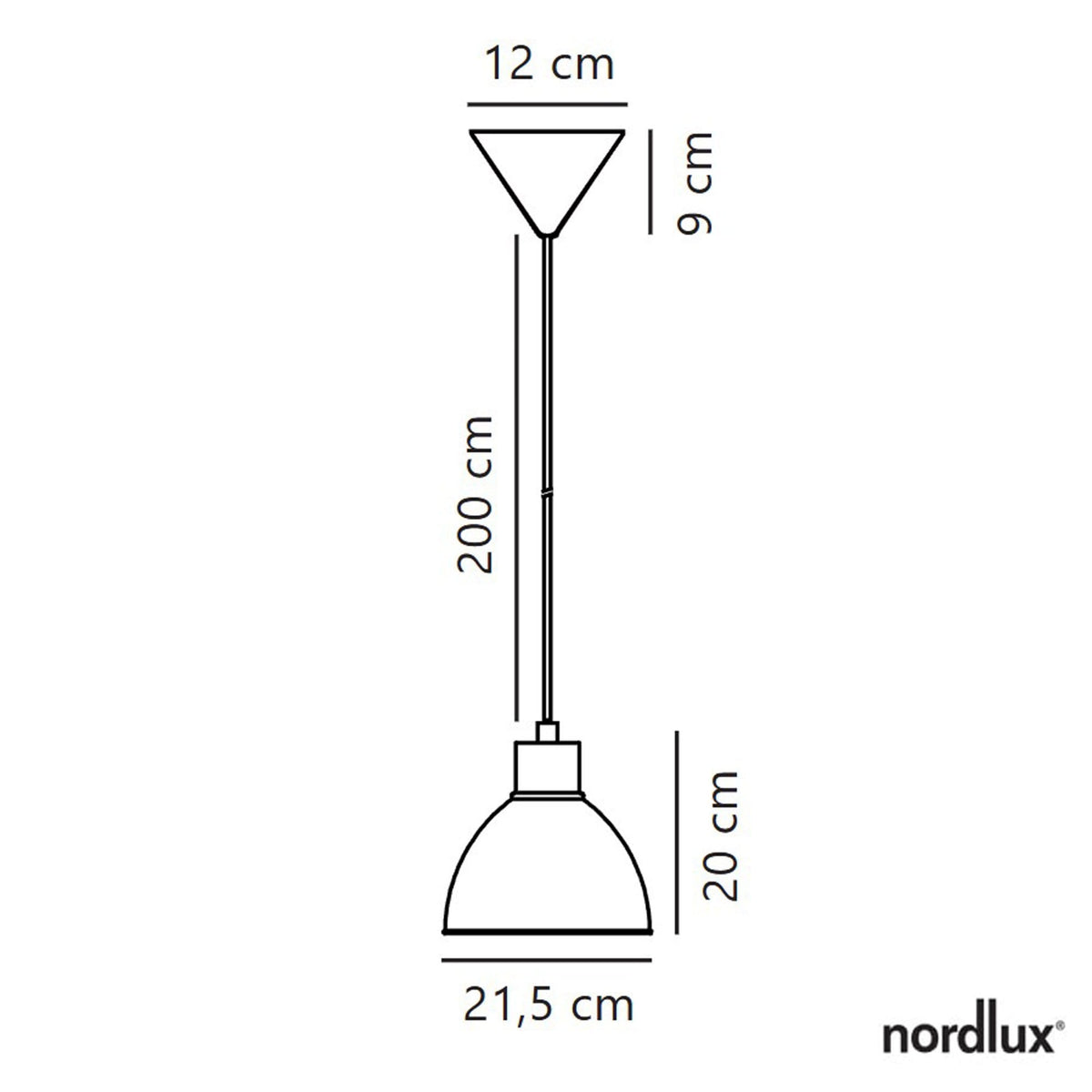 Pop Nordic Pendant in Black