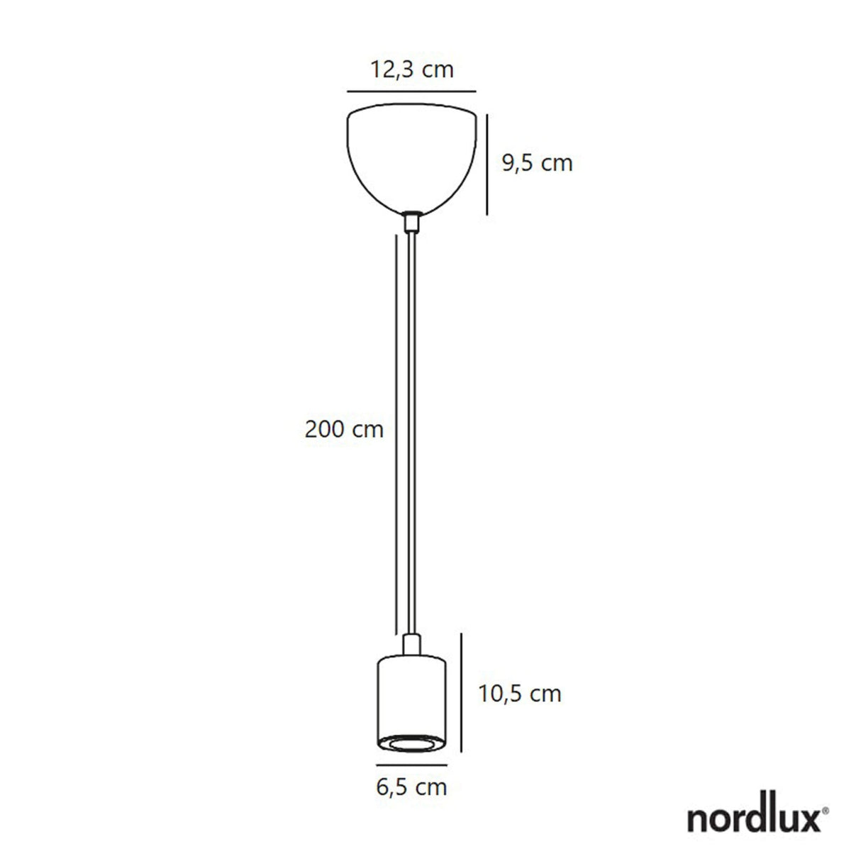 Siv E27 Pendant Suspension Kit in White Marble with Brass Detail