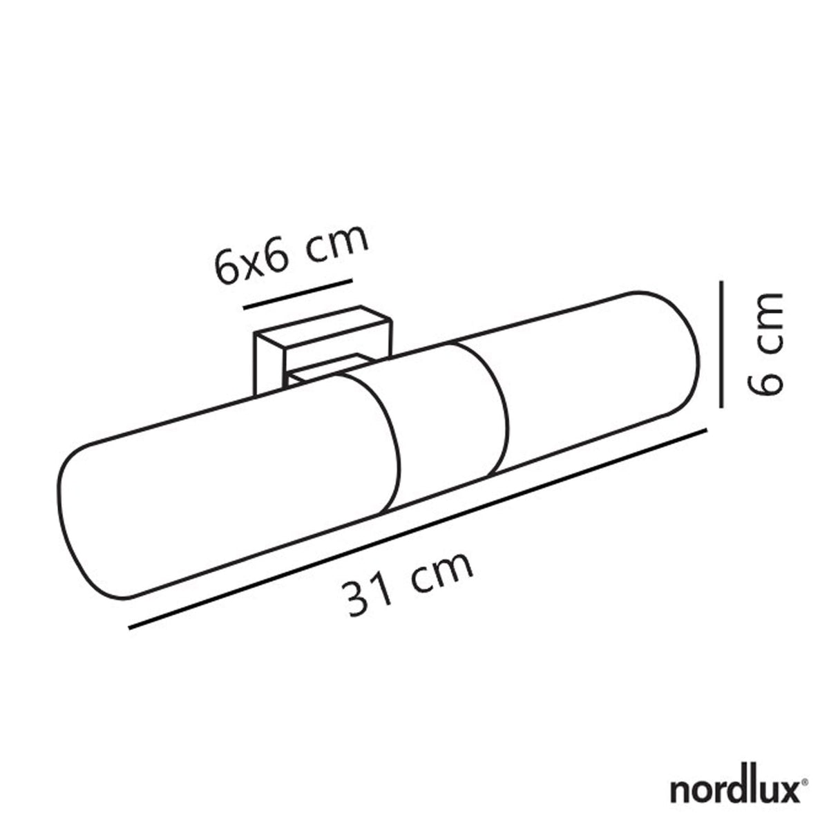 Tangens IP44 Twin Bathroom Wall Light In Brushed Steel with Opal Glass Shade