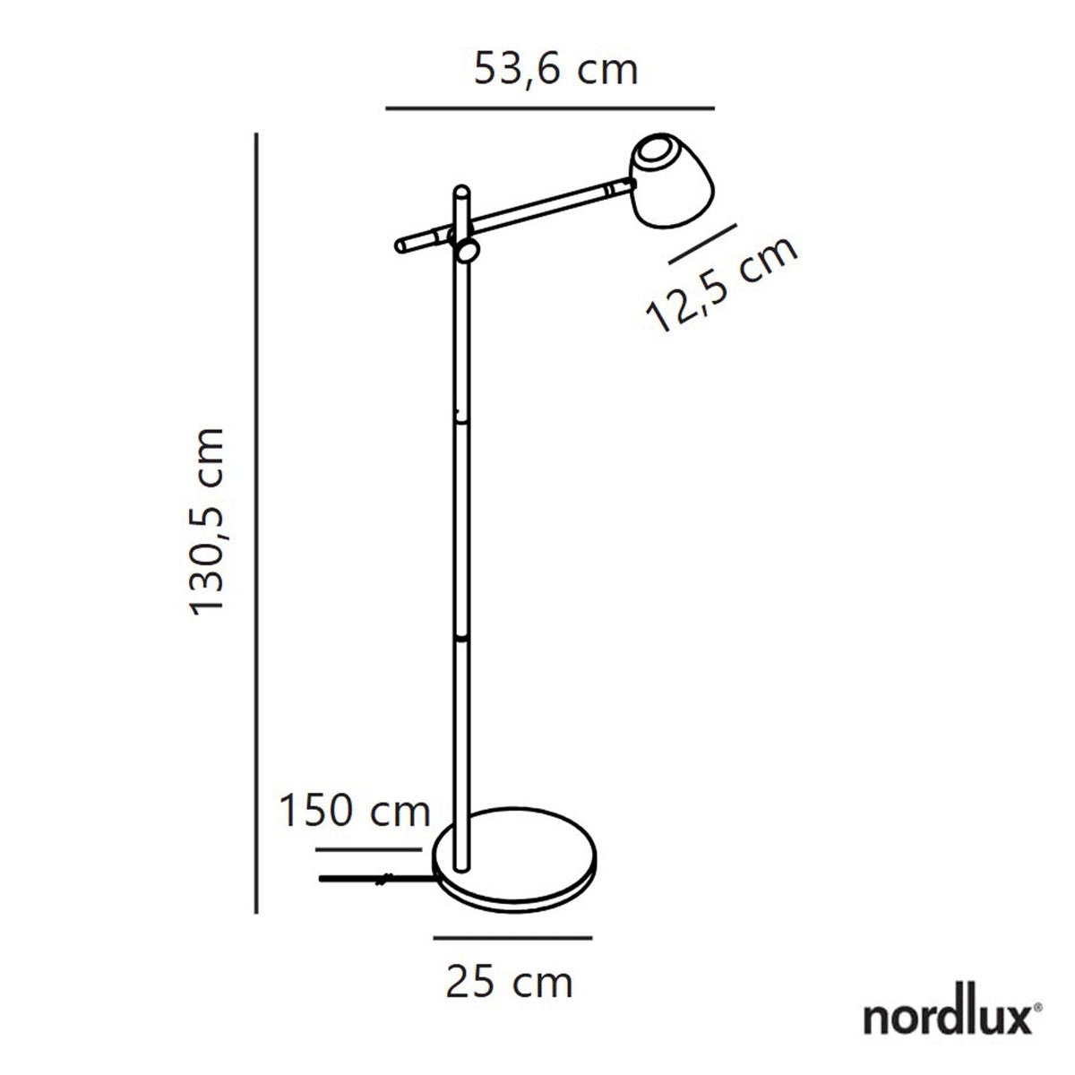 Theo Adjustable Floor Lamp Natural Wood & Black