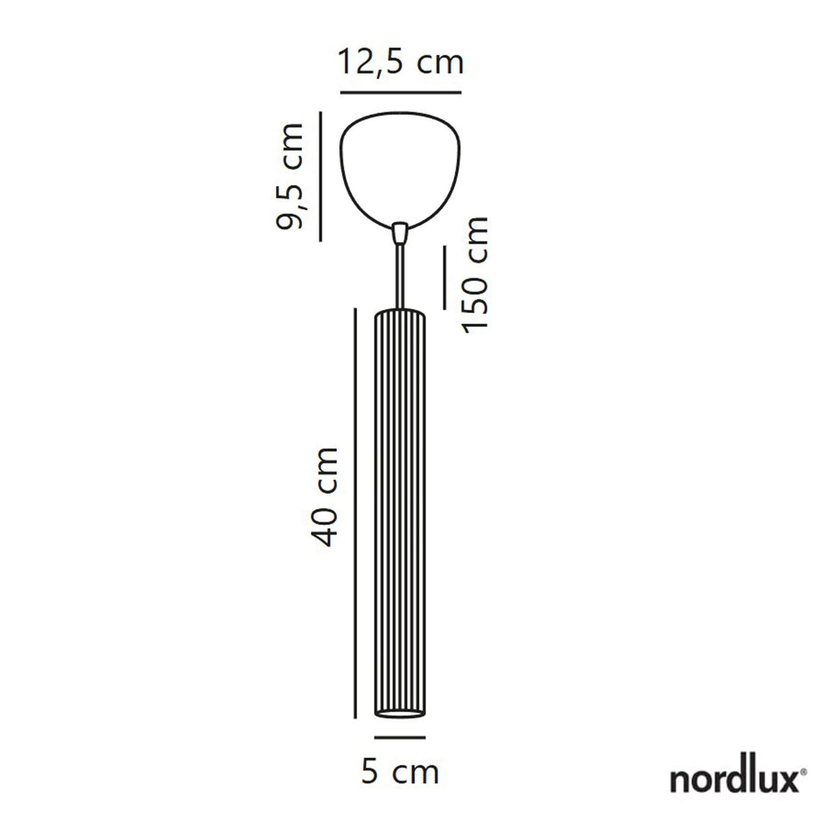 Vico Single Pendant in Beige with White Fabric Cable