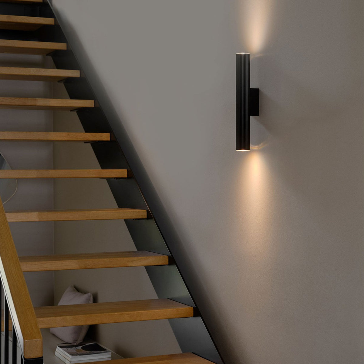Vico Up & Down Plugged Wall Light in Black