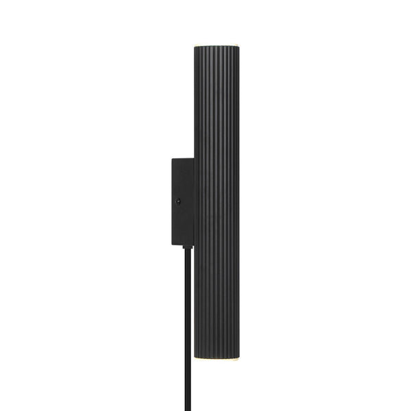 Vico Up & Down Plugged Wall Light in Black