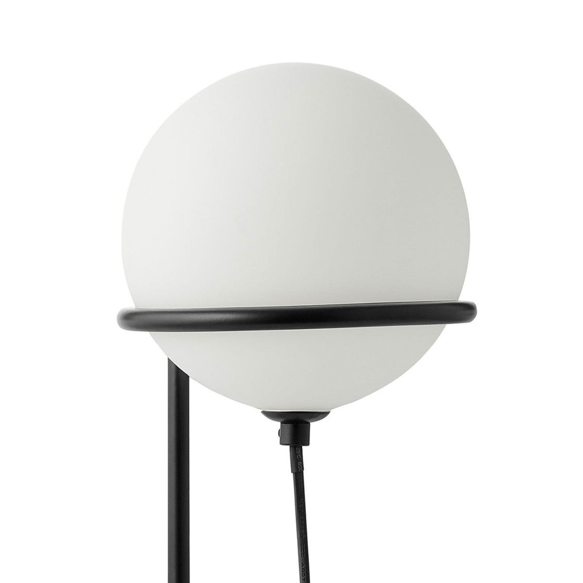 Wilson Table Lamp In Black with Opal Glass Shade