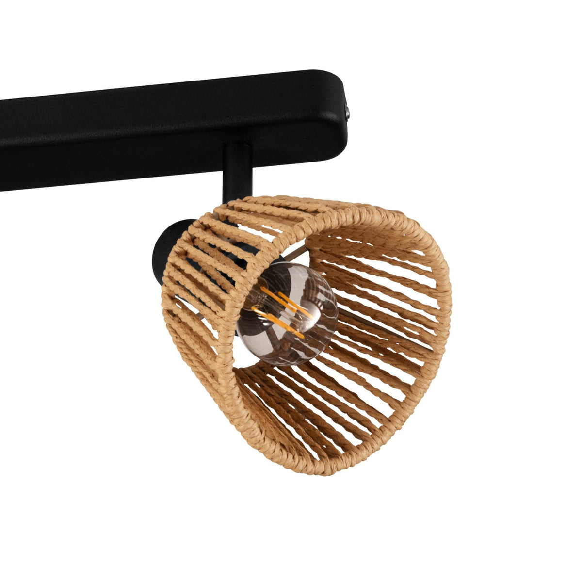 Keelby Natural Paper Rope Double Head Ceiling Light with Adjustable Heads