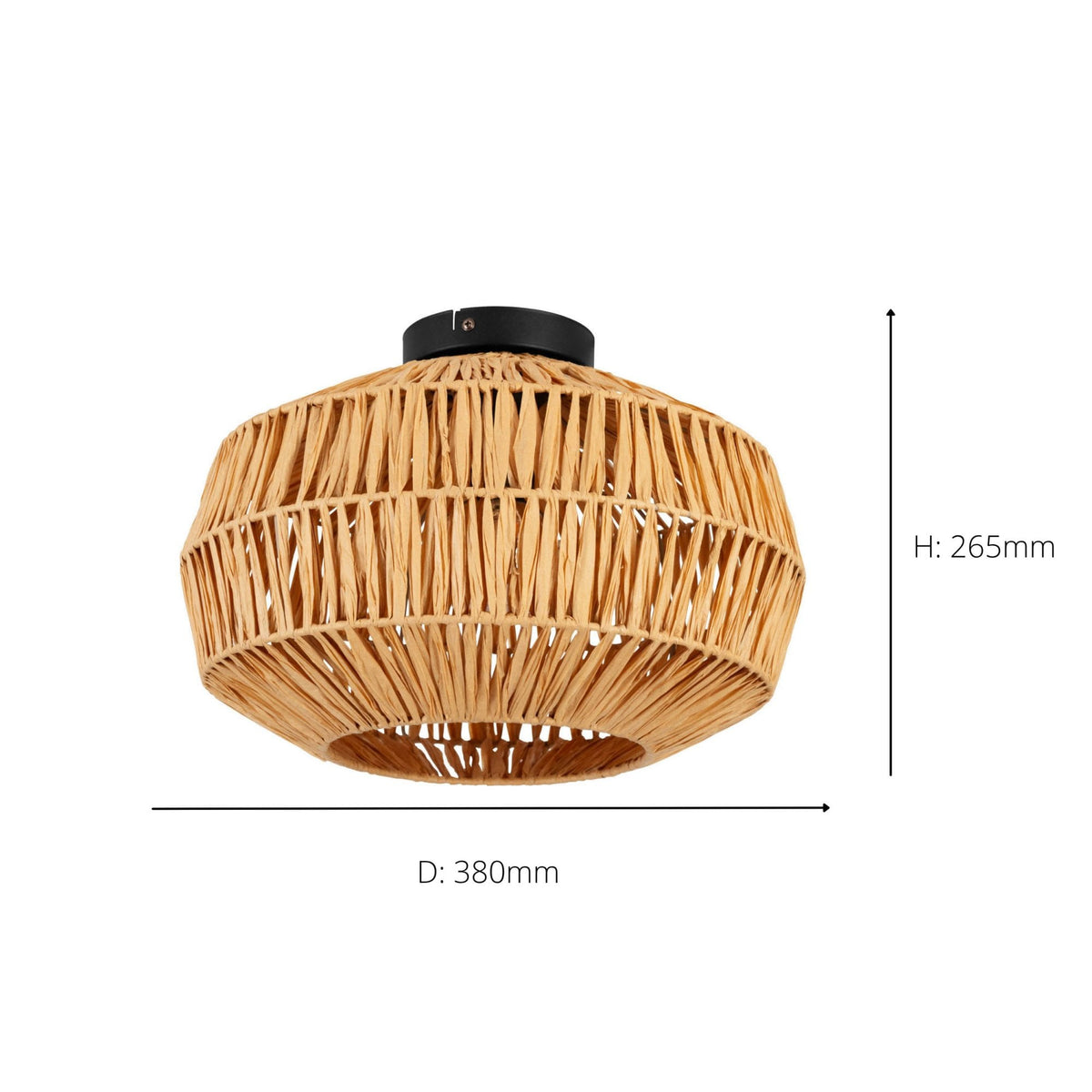 Sheldon Ceiling Light with Natural Rope Shade