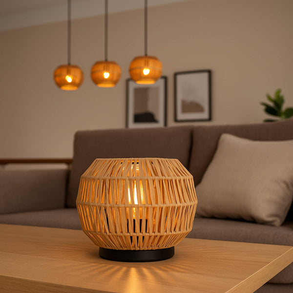 Sheldon Table Lamp with Natural Rope Shade