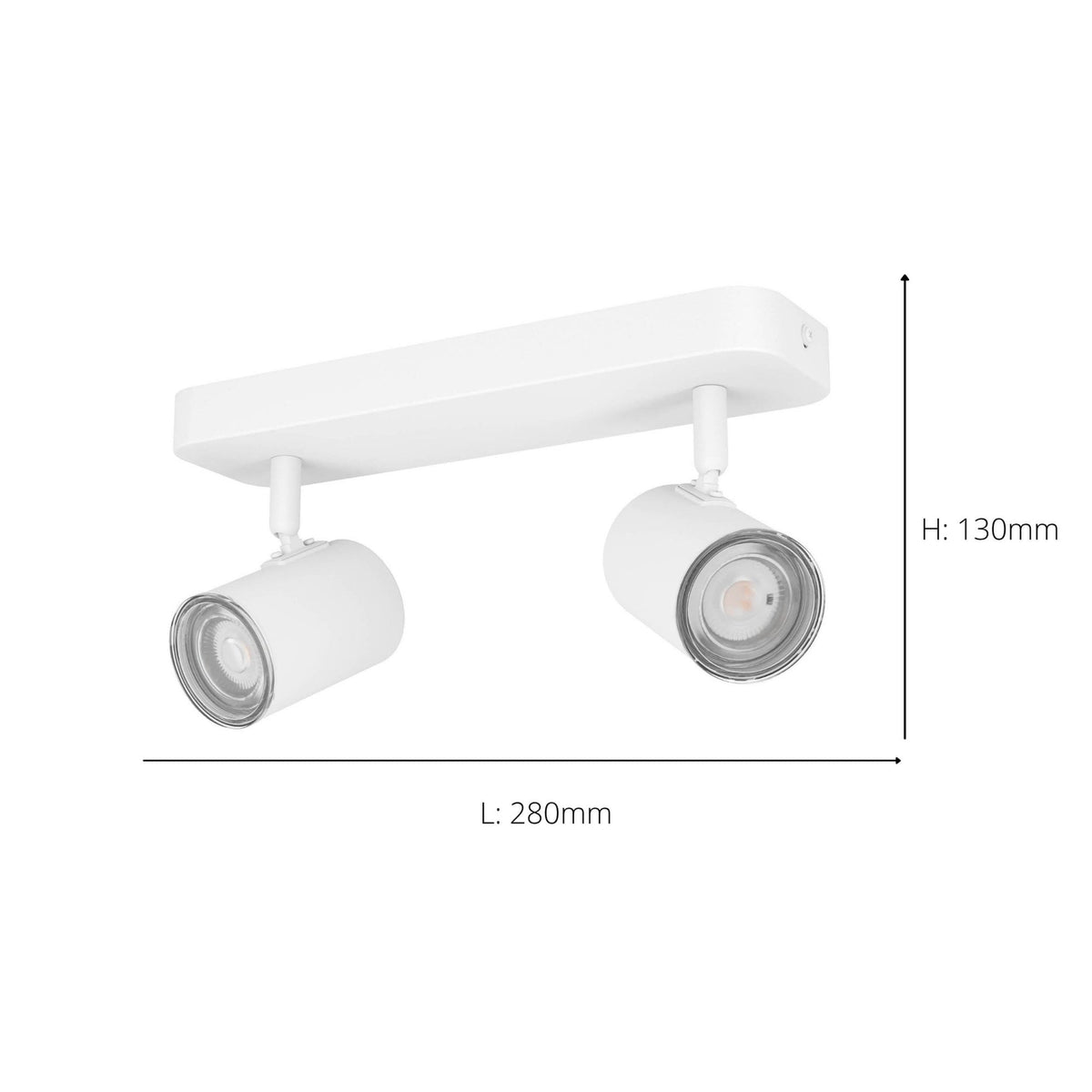 Consuma 1 IP44 Twin Linear Spotlight in White