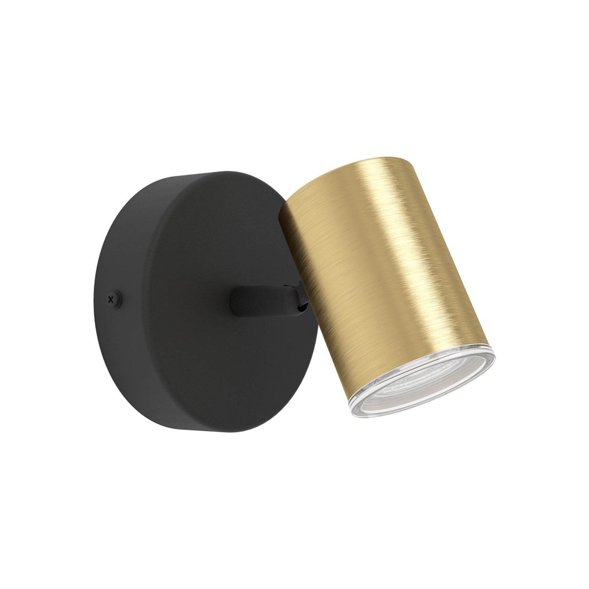 Consuma 1 IP44 Single Spotlight in Black and Brushed Brass