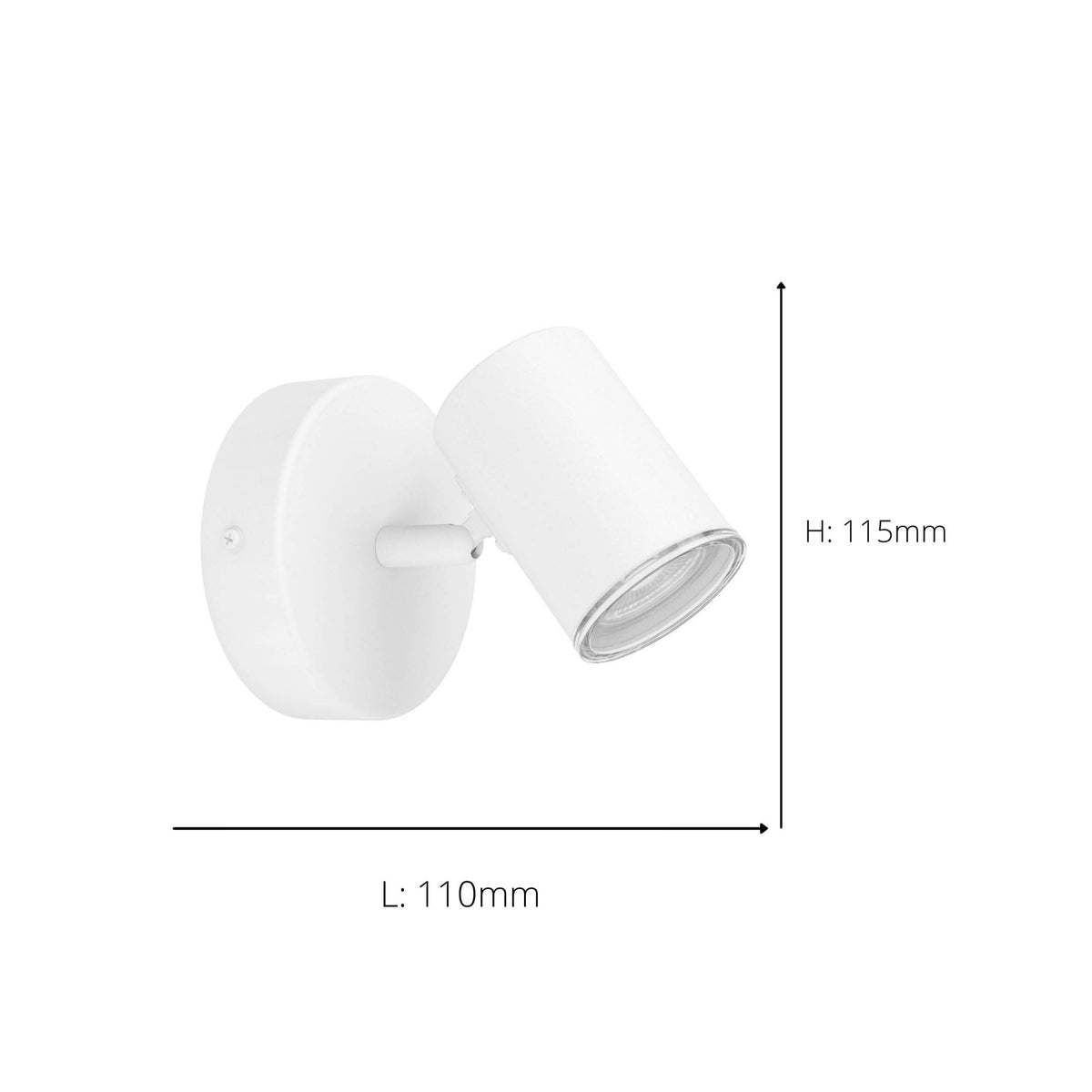 Consuma 1 IP44 Single Spotlight in White