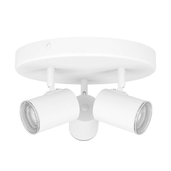 Consuma 1 IP44 Triple Head Round Spotlight in White