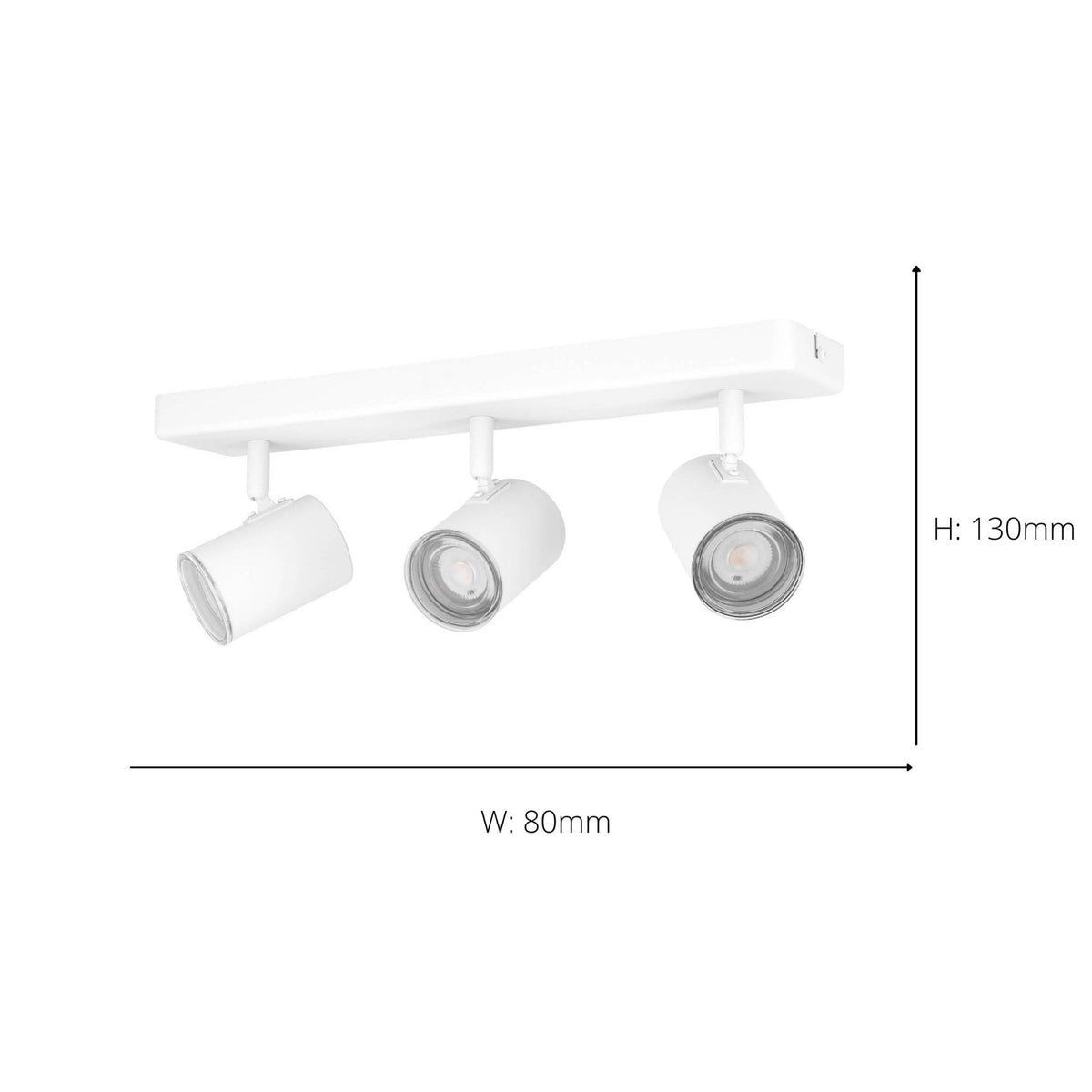 Consuma 1 IP44 Triple Head Linear Spotlight in White