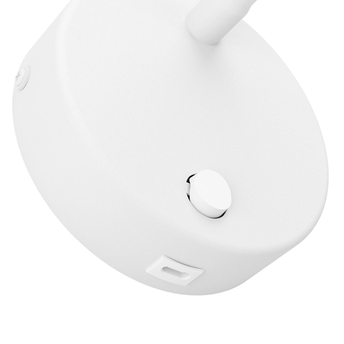 Olivandino Flexible LED Bedside Reader Wall Light with USB Charging Port in White