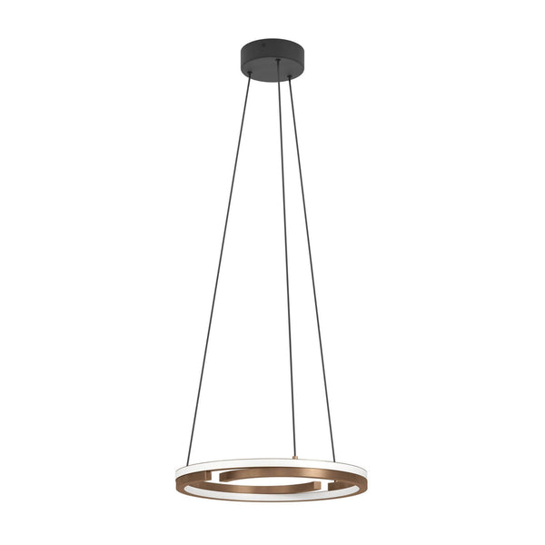 Mezzomonte LED CCT Dimmable Ring Pendant in Black and Bronze with Remote Control