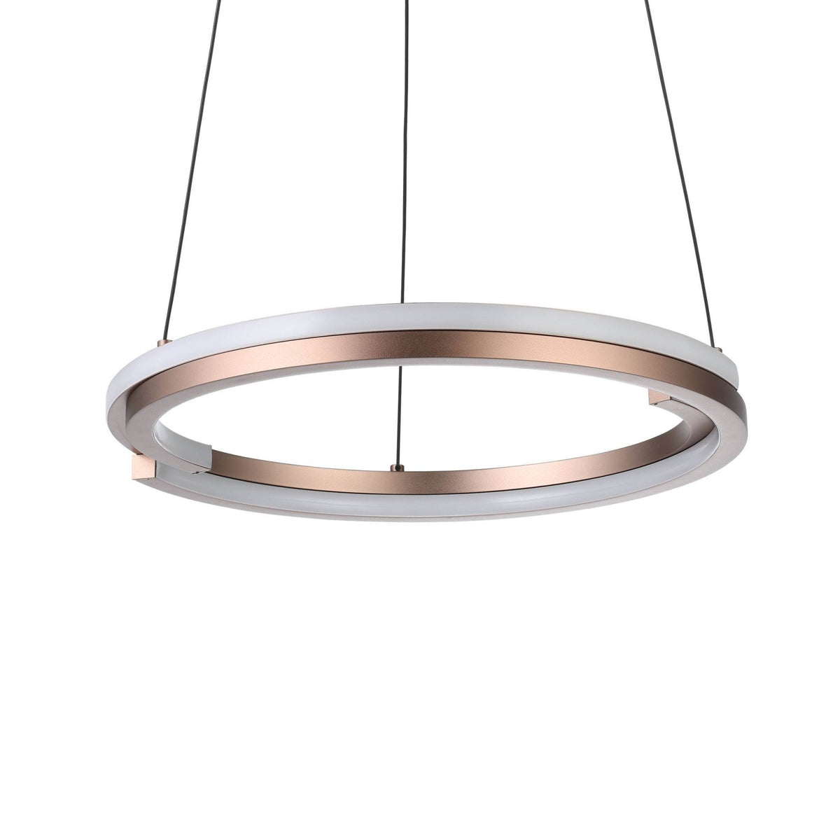 Eglo Mezzomonte LED CCT Dimmable Ring Pendant in Black and Bronze with Remote Control