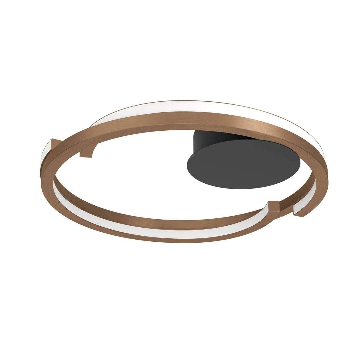 Mezzomonte LED CCT Dimmable Flush Mount Ceiling Light in Black and Bronze with Remote Control