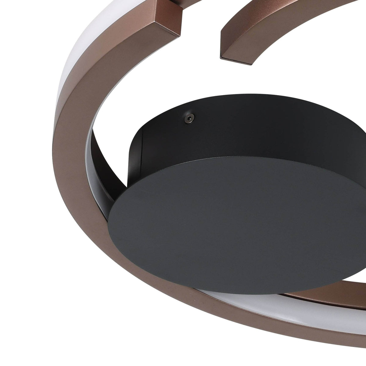 Mezzomonte LED CCT Dimmable Flush Mount Ceiling Light in Black and Bronze with Remote Control