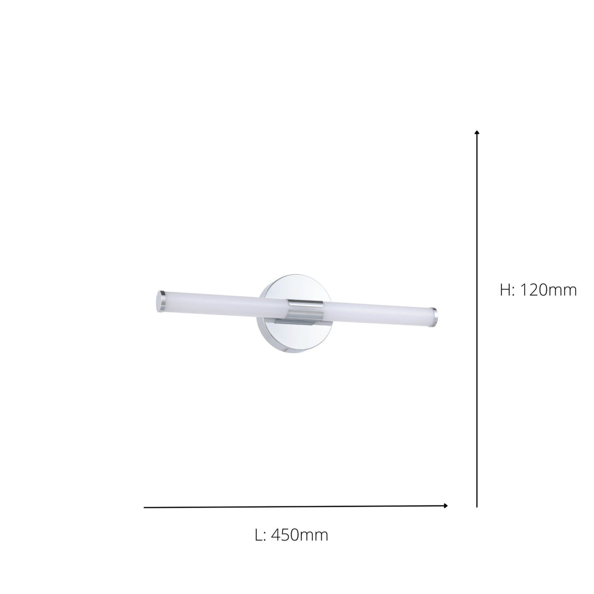 Ramola 45cm IP44 CCT LED Mirror Light in Chrome with Switchable Colour Temperature