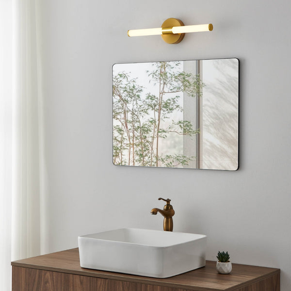 Ramola 45cm IP44 CCT LED Mirror Light in Brushed Brass with Switchable Colour Temperature