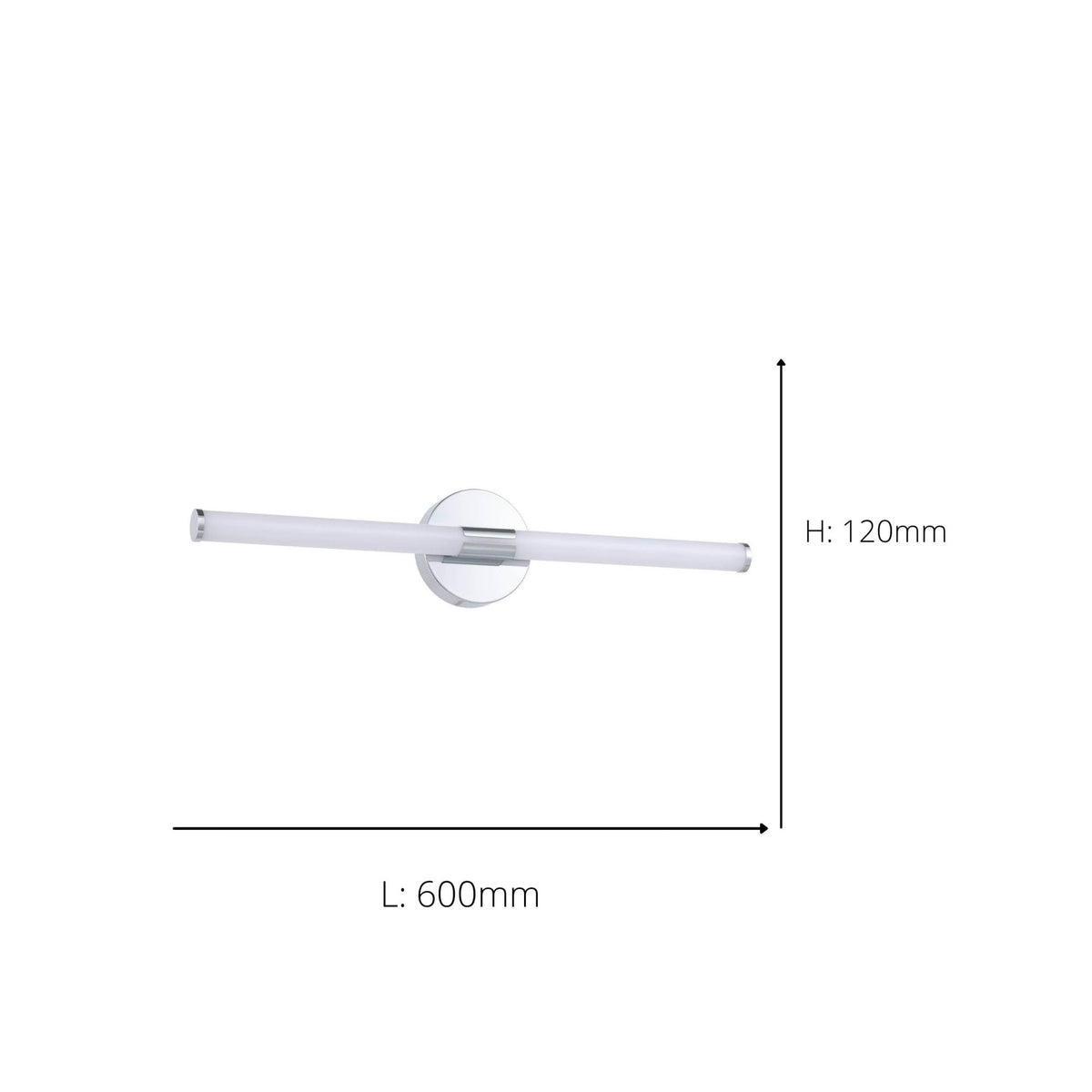 Ramola 60cm IP44 CCT LED Mirror Light in Chrome with Switchable Colour Temperature