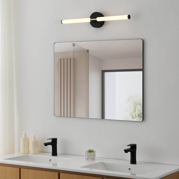 Ramola 60cm IP44 CCT LED Mirror Light in Black with Switchable Colour Temperature