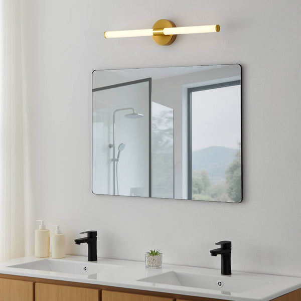 Ramola 60cm IP44 CCT LED Mirror Light in Brushed Brass with Switchable Colour Temperature