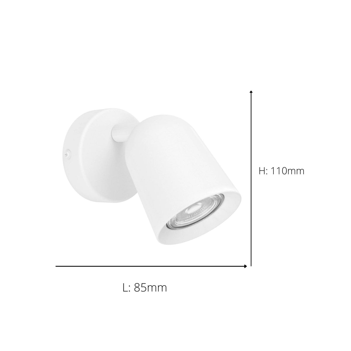 Camaldoli Adjustable Single GU10 Spotlight in White