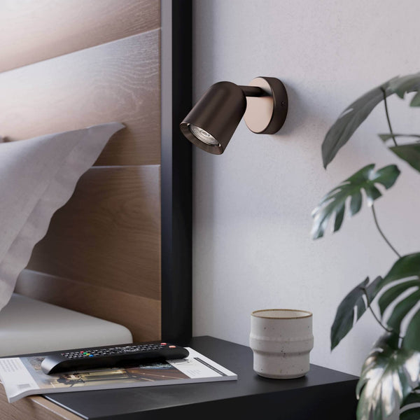 Camaldoli Adjustable Single GU10 Spotlight in Dark Bronze