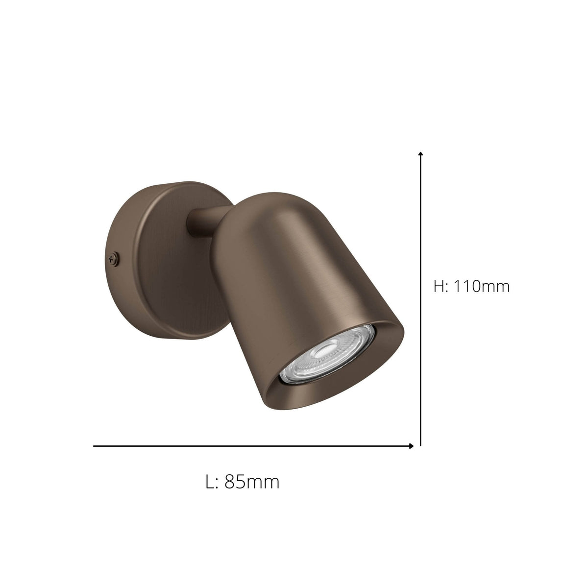 Camaldoli Adjustable Single GU10 Spotlight in Dark Bronze