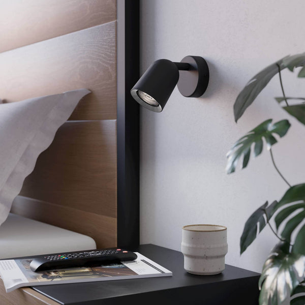 Camaldoli Adjustable Single GU10 Spotlight in Black