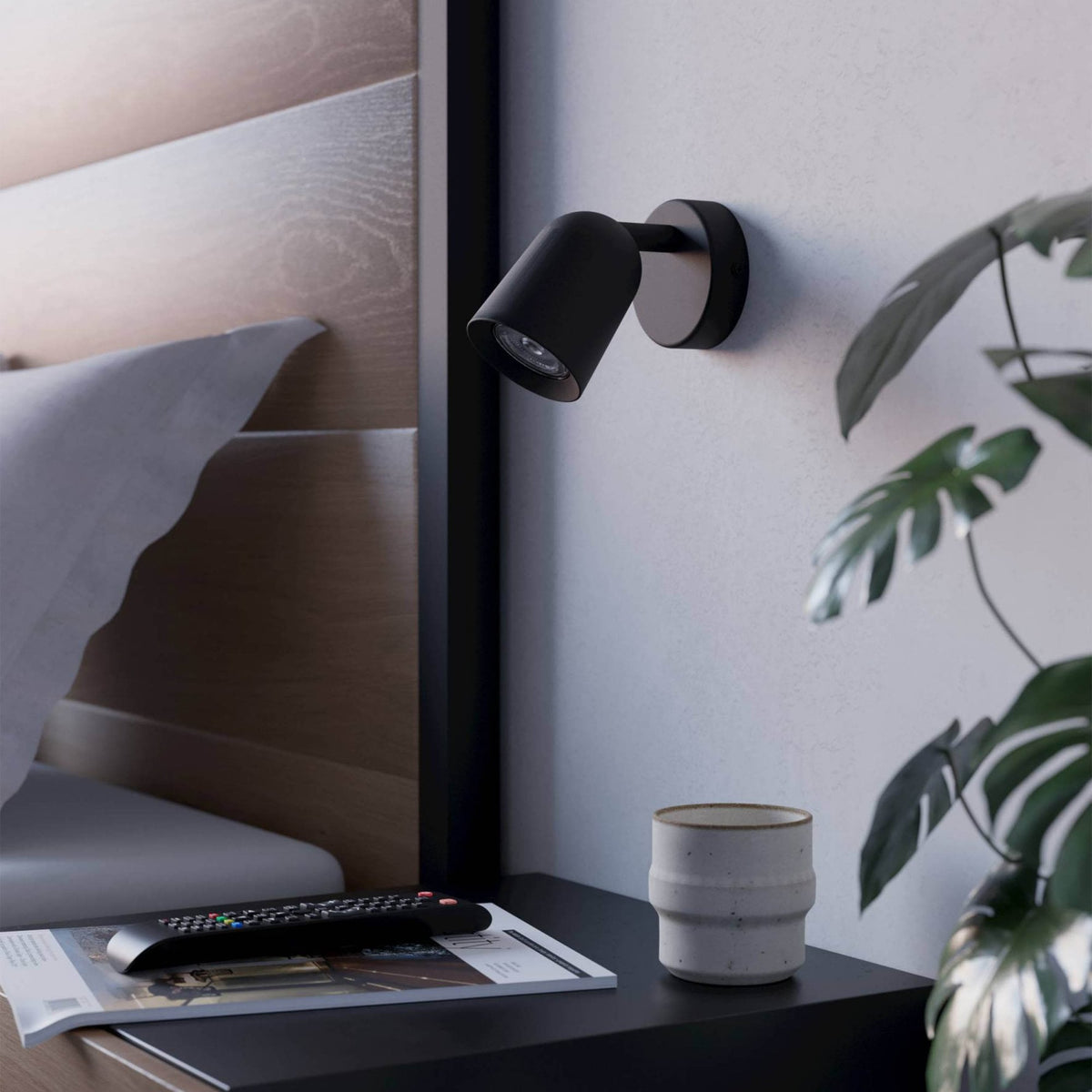 Camaldoli Adjustable Single GU10 Spotlight in Black