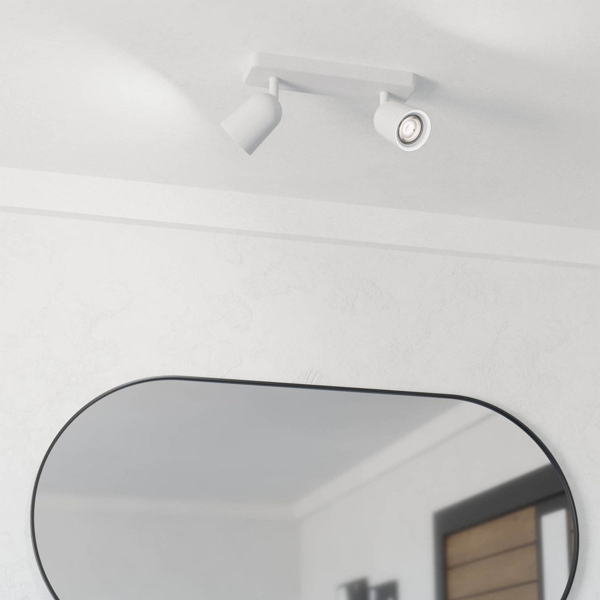 Camaldoli Adjustable Linear Twin Head GU10 Spotlight in White