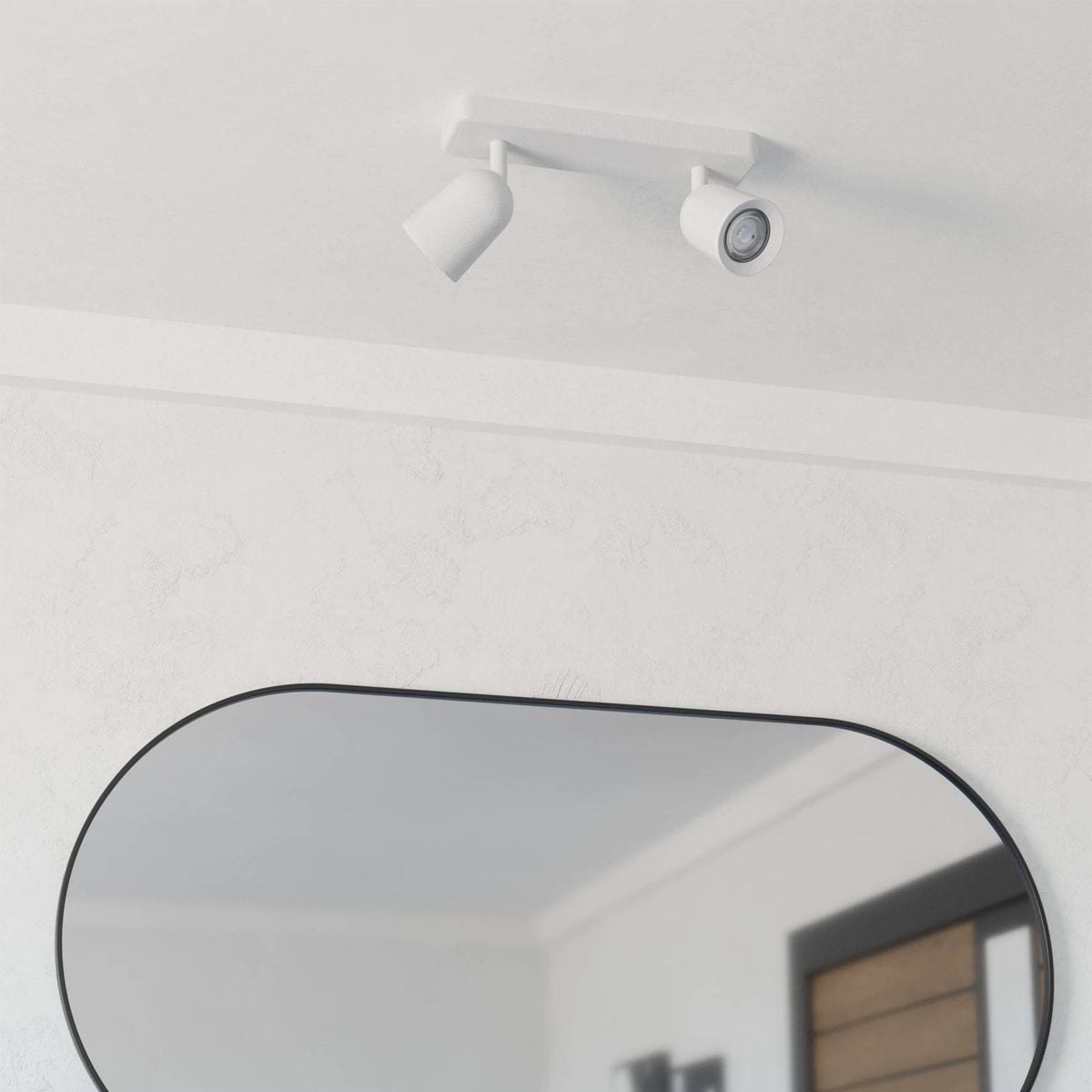 Camaldoli Adjustable Linear Twin Head GU10 Spotlight in White