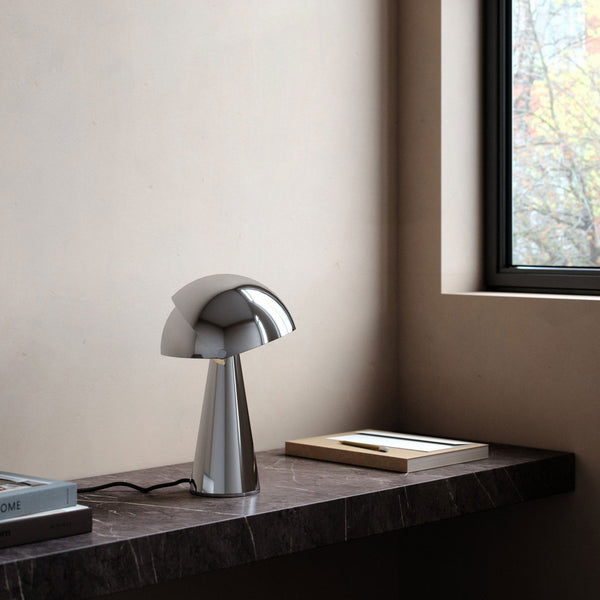 Align Table Lamp in Chrome with Adjustable Shade
