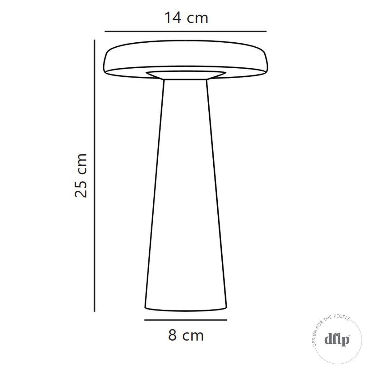 Arcello LED Portable Table Lamp in Anthracite