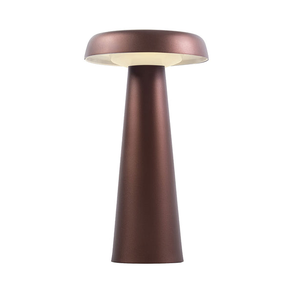 Arcello LED Portable Table Lamp in Burnished Brass