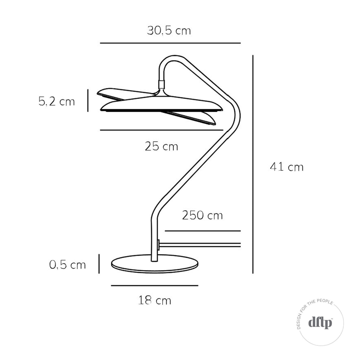 Artist LED Table Lamp in Stainless Steel