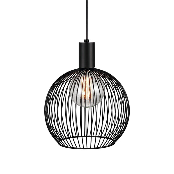 Aver 30 Wire Cage Pendant Light in Black