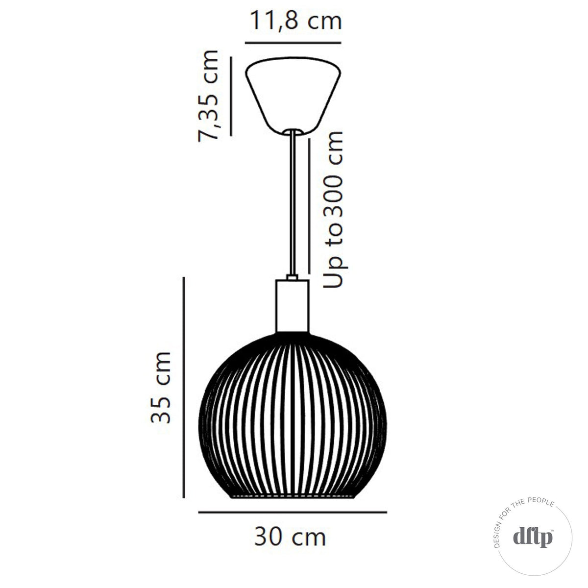 Aver 30 Wire Cage Pendant Light in Black