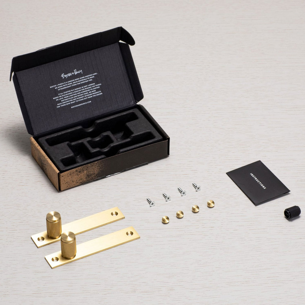 Knurled Furniture Knob Set With Back Plates In Solid Brass