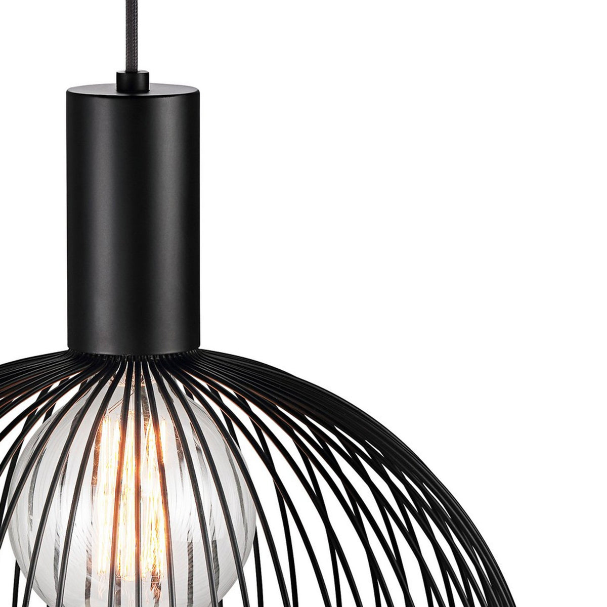 Aver 40 Wire Cage Pendant Light in Black
