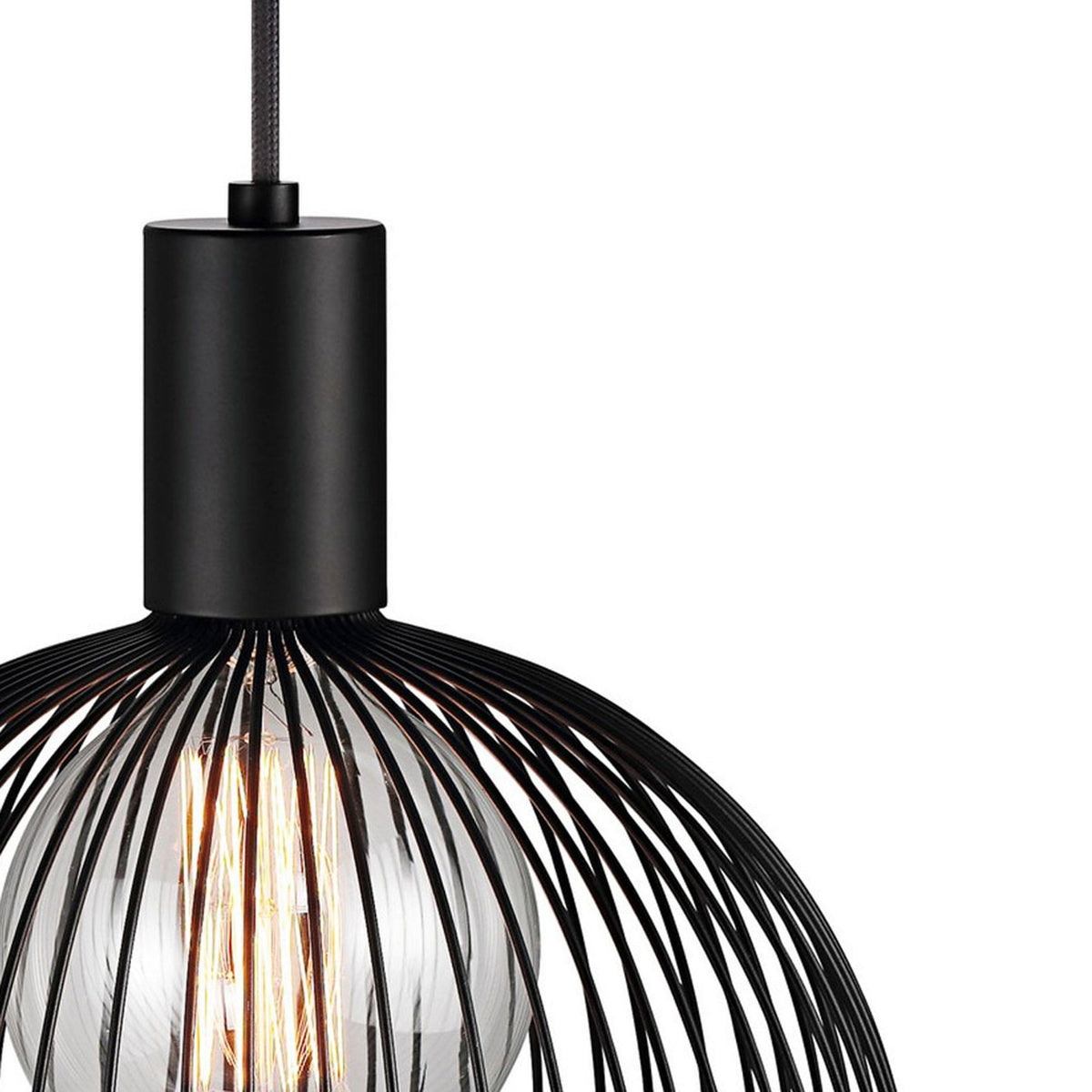 Aver 30 Wire Cage Pendant Light in Black