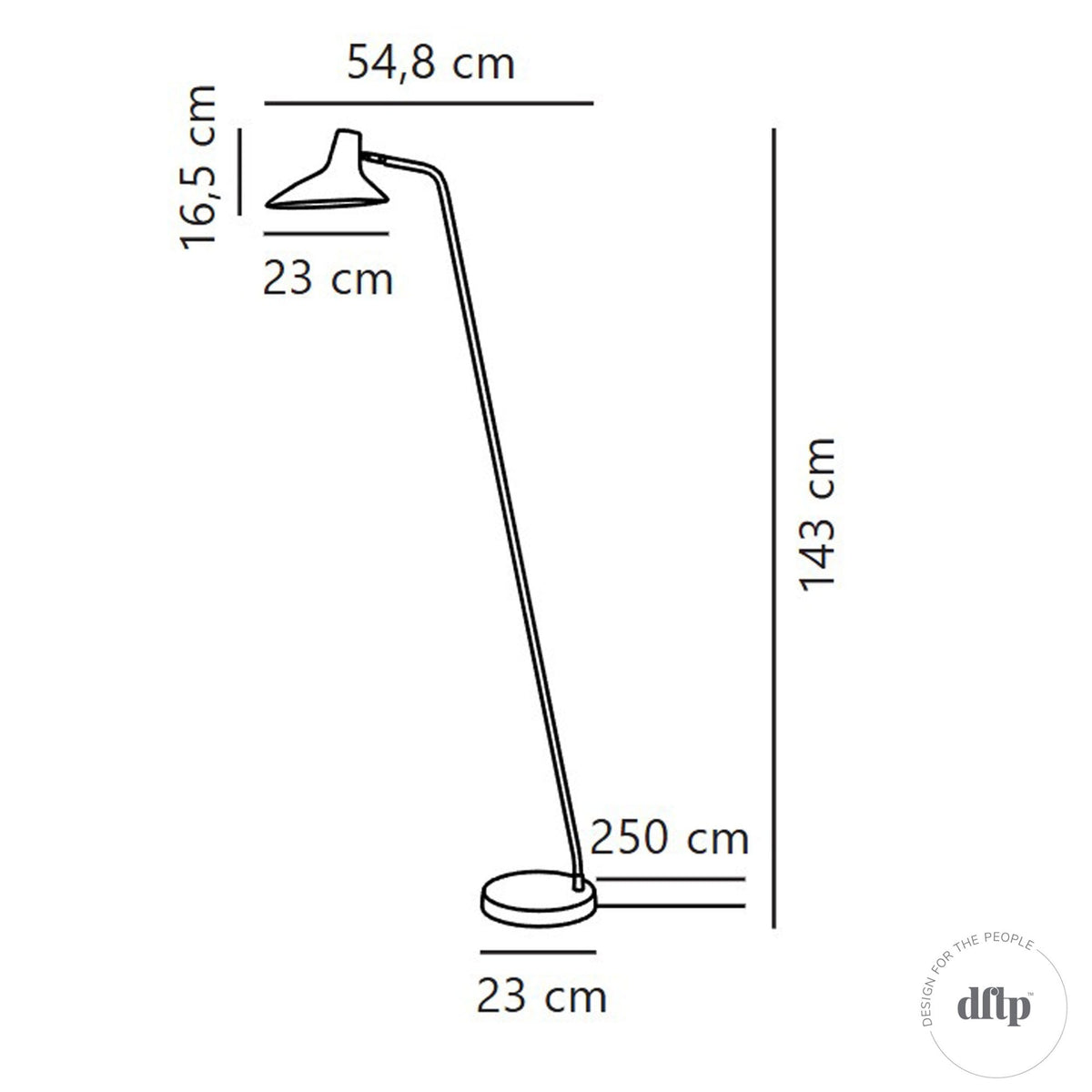 Darci Adjustable Floor Lamp In Black